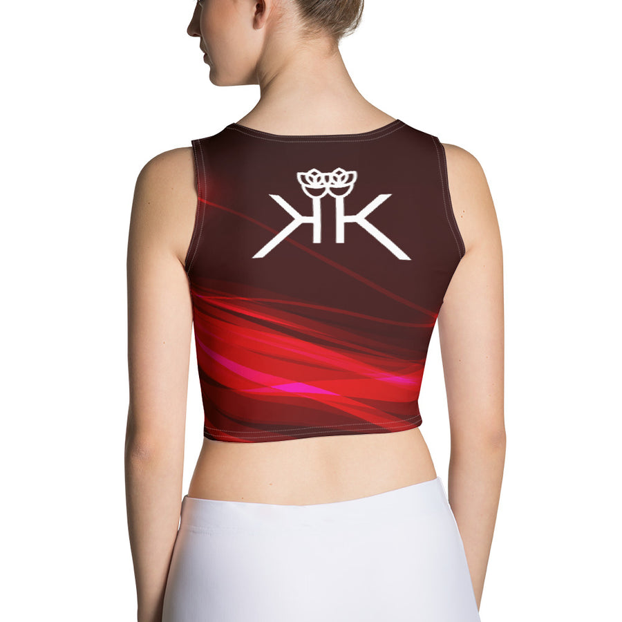 Red-K Waves Crop Top - Red