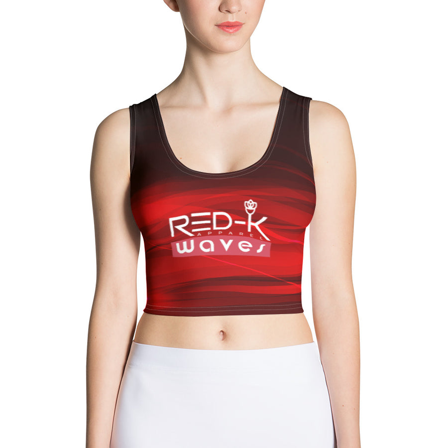 Red-K Waves Crop Top - Red
